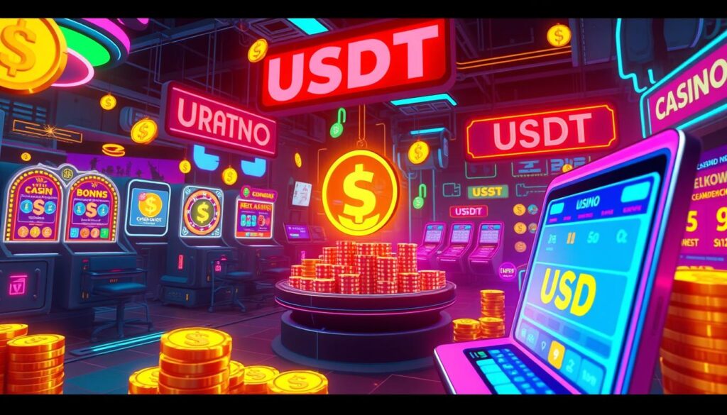 USDT娛樂城優惠和充值獎金的示意圖