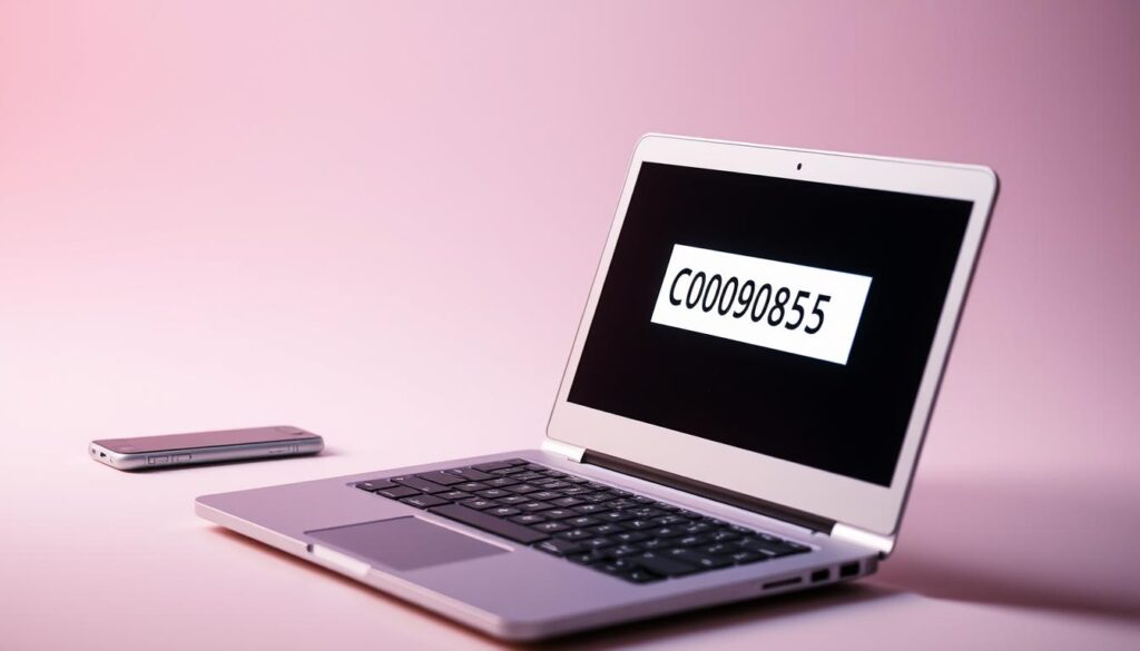 A modern and sleek online casino promotional code being used on a laptop or mobile device, set against a clean and minimalist backdrop. The code is displayed prominently, with a simple yet elegant graphic design. Soft, diffused lighting accentuates the screen, creating a sophisticated and inviting atmosphere. The composition emphasizes the ease and convenience of applying the special offer, capturing the essence of the exclusive online entertainment promotions available to Taiwanese players.